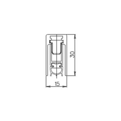 Valdorpel brand- en geluidsw. 52dB 120min bw 1030mm 15x30mm | 150mm inkortbaar