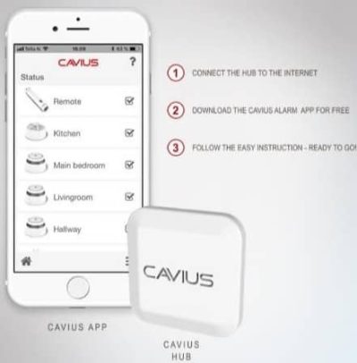 cavius app voor koppeling met cavius hub