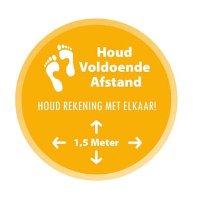 houd voldoende afstand